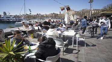 Ambient a la zona de la Barceloneta. Platges. Turisme. Bar i restaurants 
 1230#Oriol Duran