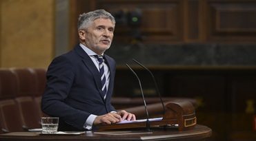 MADRID, 13/11/2024.- El ministro del Interior, Fernando Grande Marlaska, interviene durante la sesión de control al Gobierno que este miércoles celebra el Congreso de los Diputados. EFE/Fernando Villar
 4651#Agencia EFE